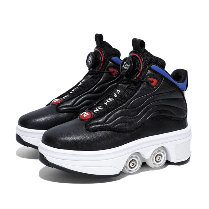 Chaussures de mode avec roues, patins à roulettes réglables pour femmes, baskets à roulettes