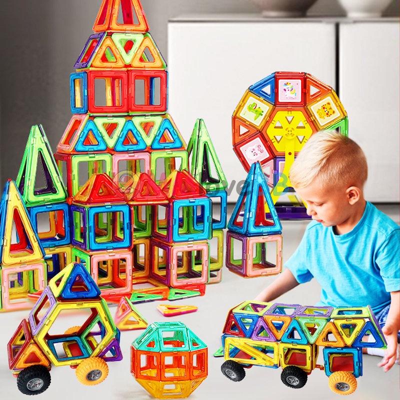 Aimants jouets pour enfants grande taille Plus blocs magnétiques pour enfants concepteur constructeur ensemble jouets pour garçons blocs de construction