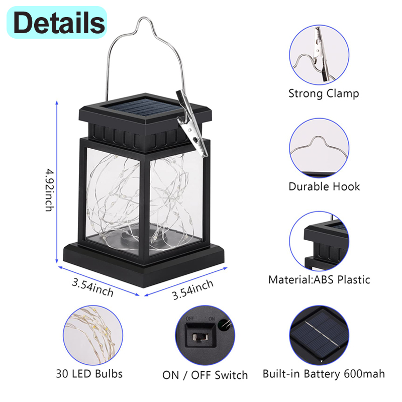 Solar Palace Lantern Outdoor Solar Lights Lawn Landscape Hanging Atmosphere Candle Lamp Floor Yard Garden Decor Solar Lighting