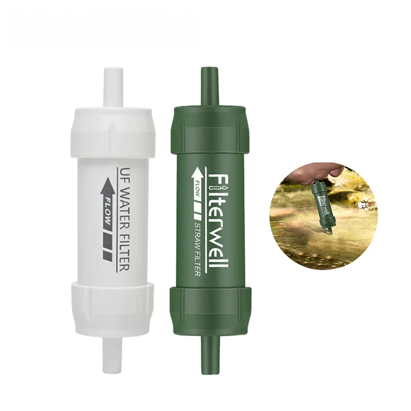 Westtune Outdoor Mini Waterfilter Stro Camping Zuivering Draagbare Wandelwaterzuiveraar voor overleving of noodbenodigdheden