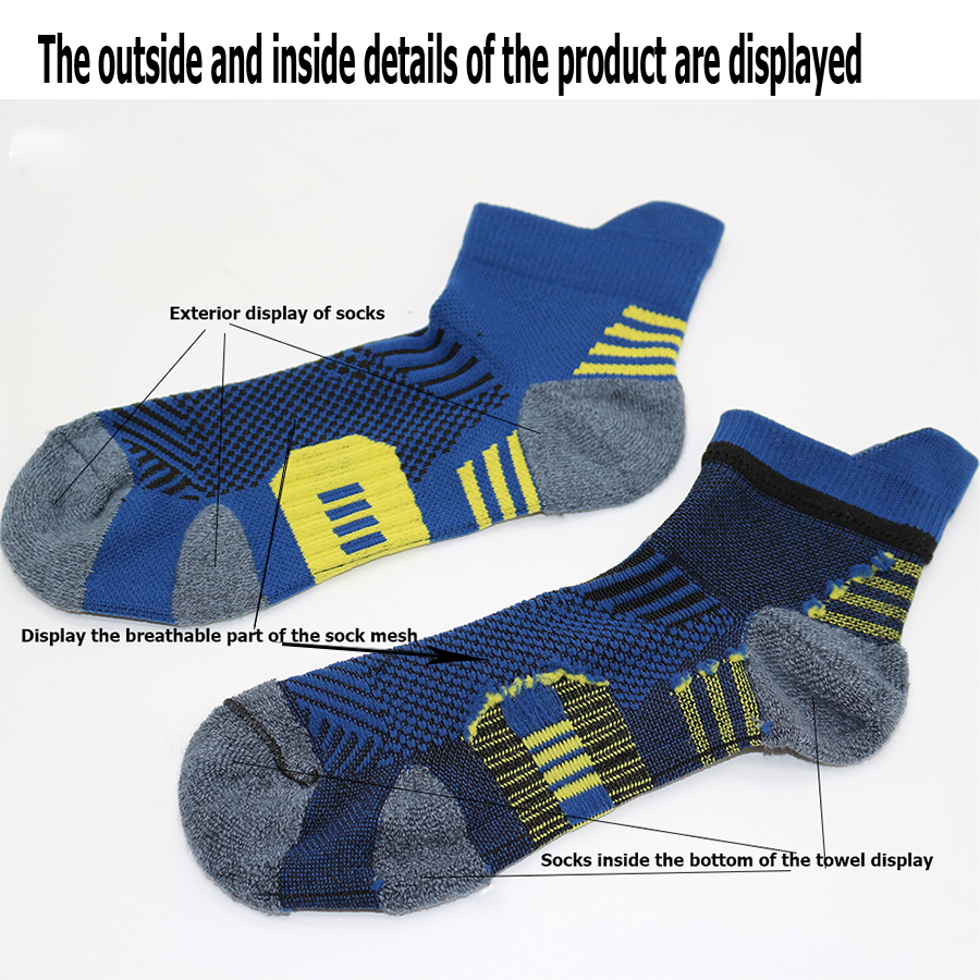 3 paar Professionelle Fitness Sport Socken Handtuch Unten Nicht-Slip Lauf Socken Männer Frauen Kurze Schnell Trocknend Basketball-Training sox