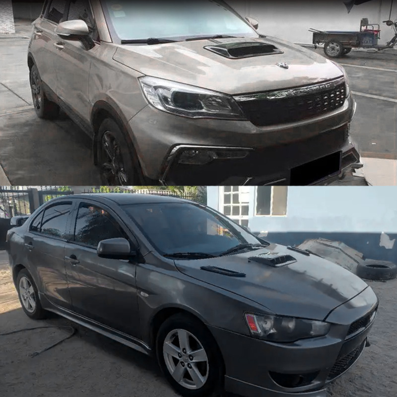 40 センチメートルユニバーサル車のエアフロー装飾インテークフードスクープボンネットベントステッカーカバーフードあらゆるフラットフード車両に適合