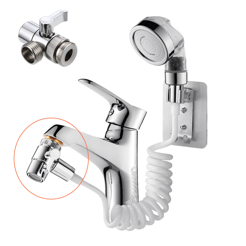 Legierungsschalter-Wasserhahn-Adapter, Waschbecken-Splitter-Umstellventil mit Belüfter, Wasserhahn-Anschluss für Küche, Toilette, Bidet, Dusche, Badezimmer