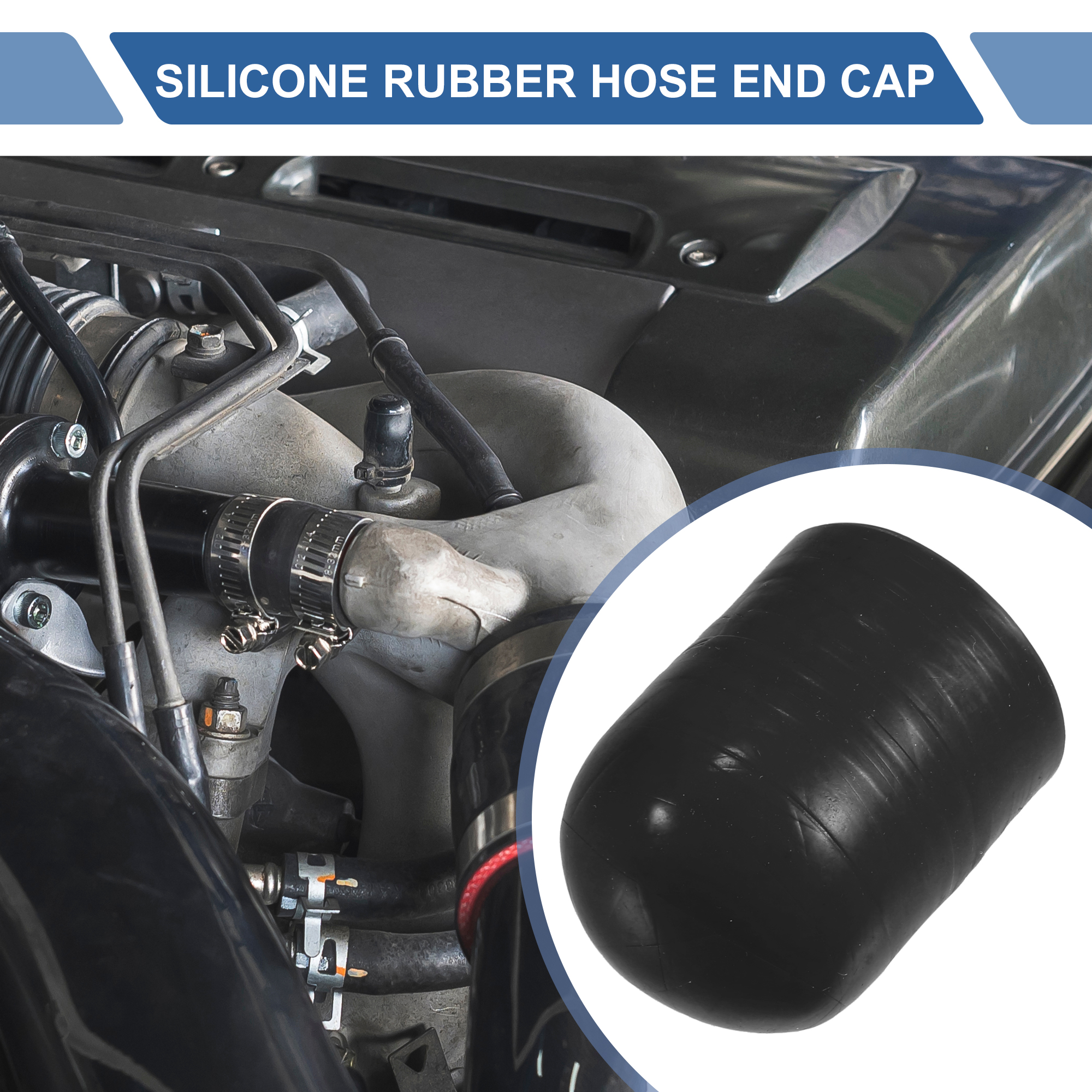 UXCELL 6 ミリメートル/8 ミリメートル/10 ミリメートル/12 ミリメートル/14 ミリメートル/16 ミリメートル/18 ミリメートル-40 ミリメートル ID 30 ミリメートル長さ車のシリコンホースエンドキャップシリコンチューブバイパスチューブ用黒