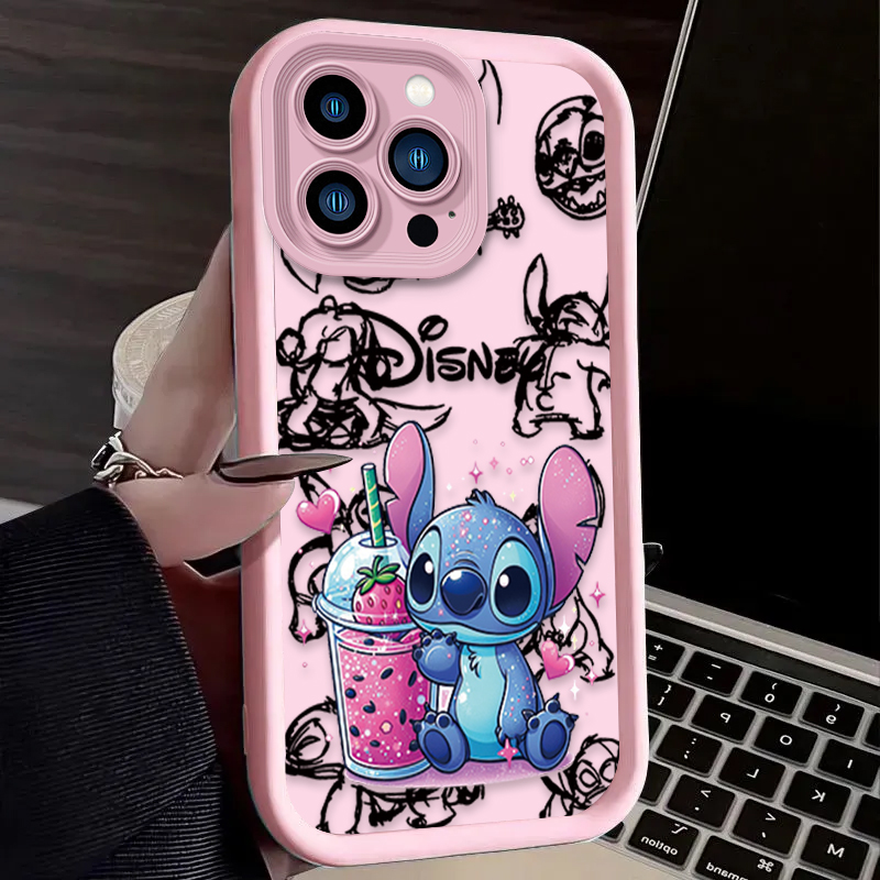 Bonita funda de teléfono Disney Stitch para Xiaomi Redmi Note 13 12 11 Pro Plus 4G 5G 12S 11S 10S 10 9 9S 8 12C 13C A3 funda de silicona suave