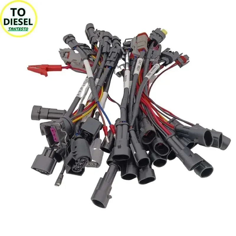 Kit de cables para Bosch Denso Delphi Siemens, probador de inyector Common Rail, arnés de enchufe de accionamiento