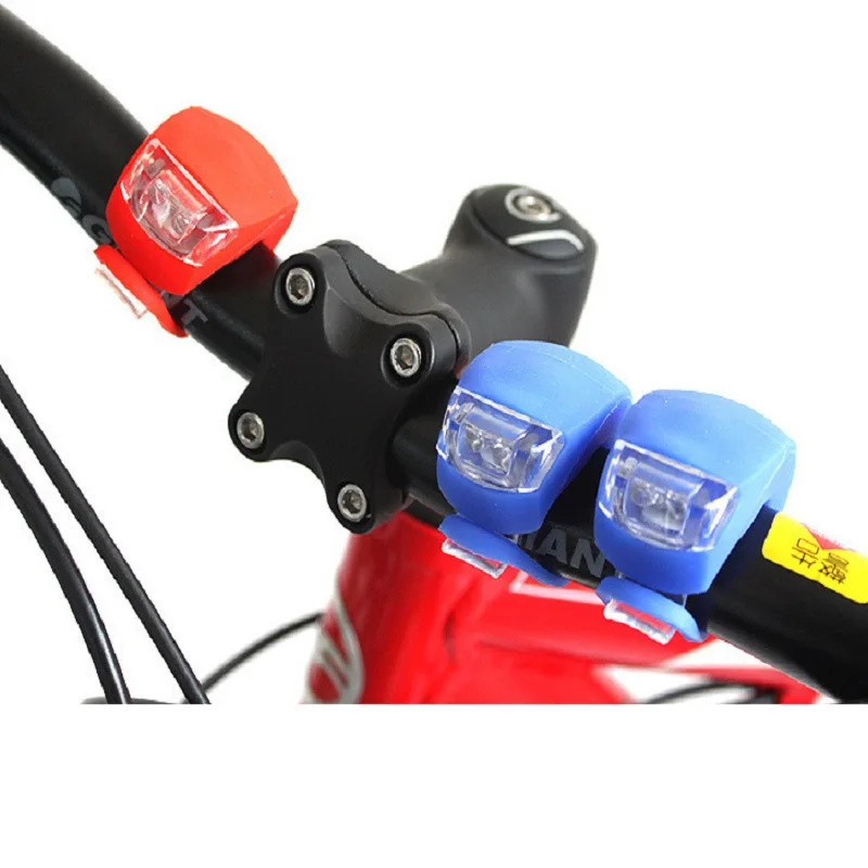 Luz de bicicleta de silicona, lámpara frontal, linterna impermeable para bicicleta, linterna LED, luz trasera para triangulación de envíos