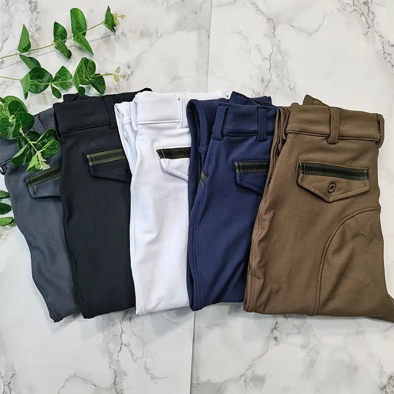 MXLLINA Pantaloni equestri per ragazzi Leggings da equitazione in silicone al ginocchio Spettacolo di competizioni per bambini Collant sportivi di alta qualità Abbigliamento per bambini