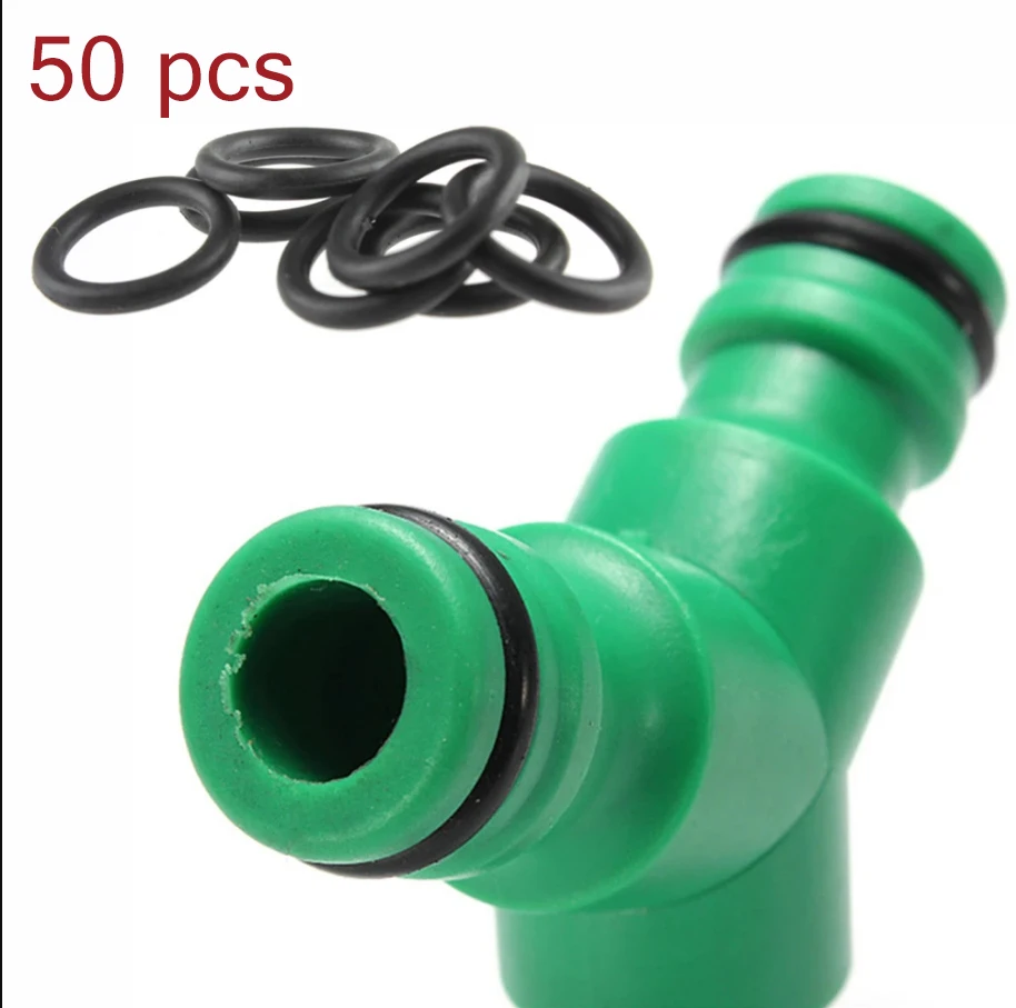 Juego de juntas tóricas de 50 Uds., accesorios de riego de jardín, arandela de junta, junta de anillo plano, arandela, anillo de goma, sello de tubo de grifo