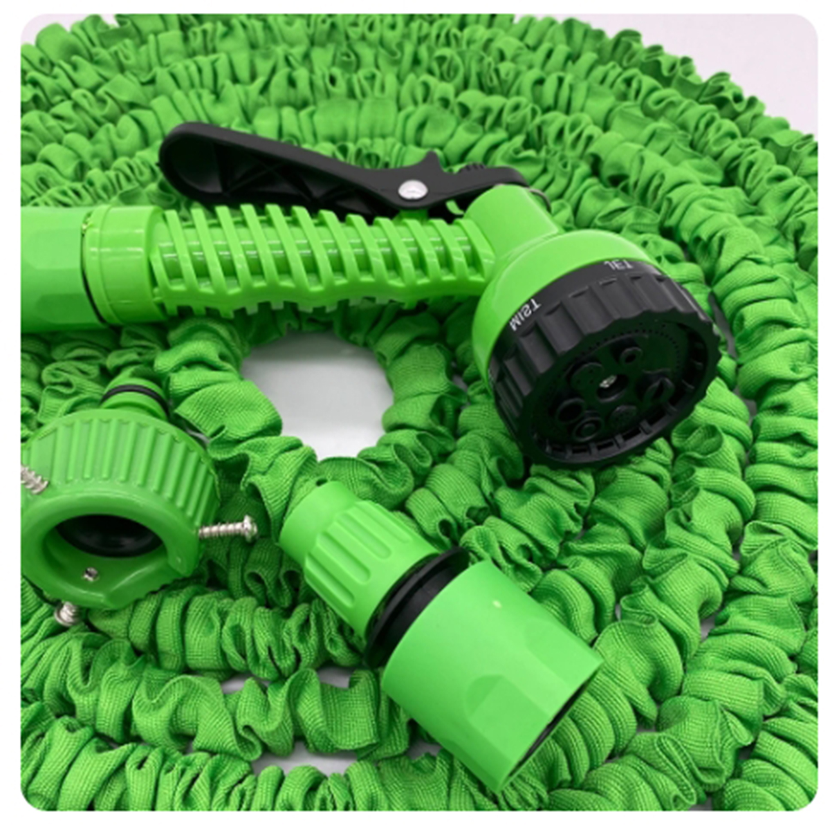 25FT-200FT สวนท่อขยาย Magic ท่อน้ําในครัวเรือนสวนรดน้ําทุกวันเครื่องมือแรงดันสูงรถล้างน้ําปืน