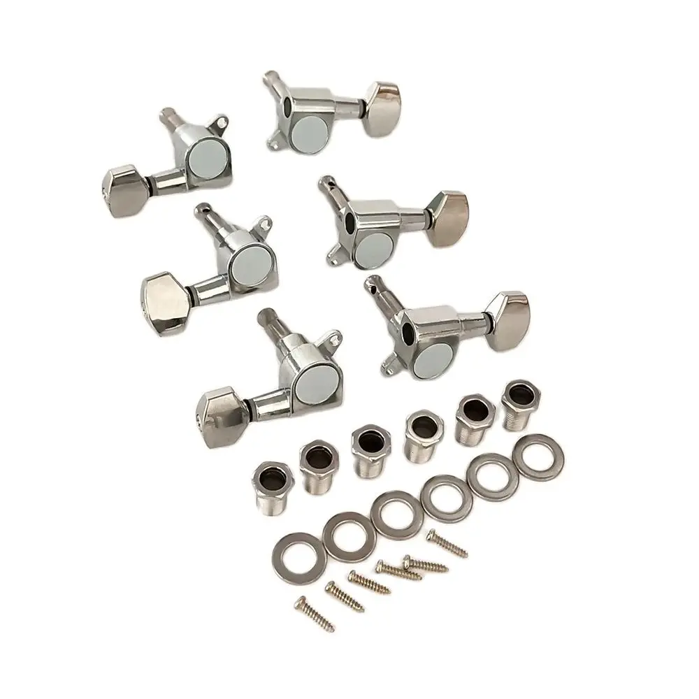 6 Stuks Verzegelde Gitaar String Pegs Vergrendelen Tuners 3l3r Tuning Pinnen String Tuner Akoestische Gitaar Tuner Machine Kop Knop 3 Links 3 Rechts