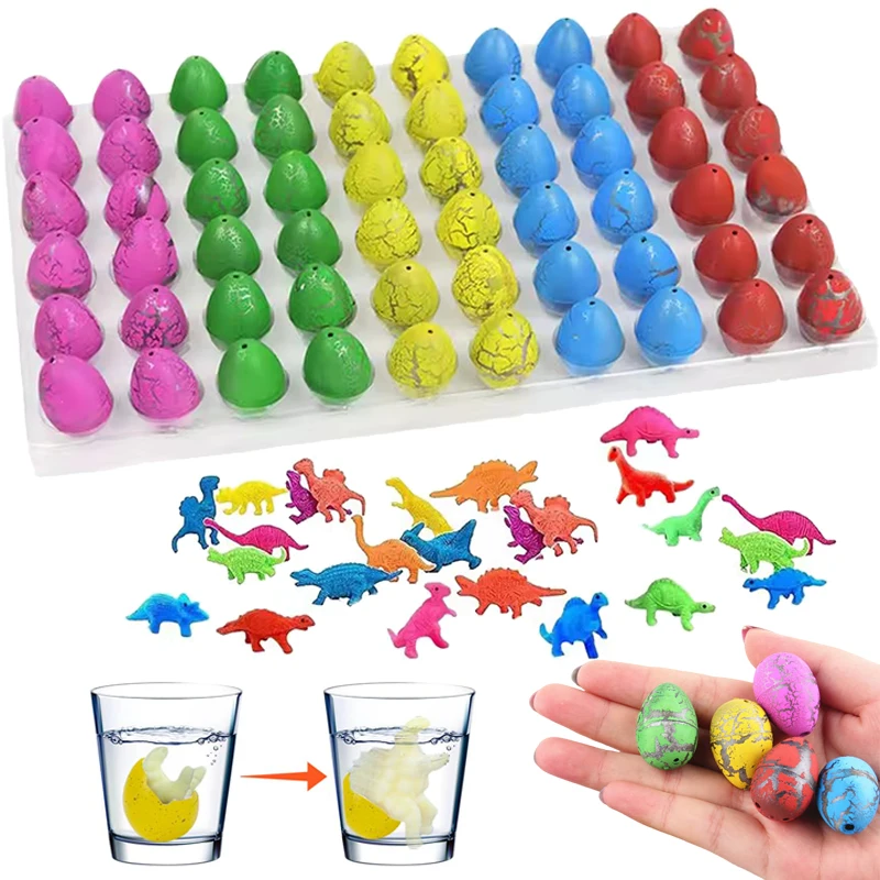 10/20/60 pçs mini incubação dinossauro ovo brinquedo colorido ovos rachados crianças brinquedos engraçados festival festa favores presentes para crianças tmz