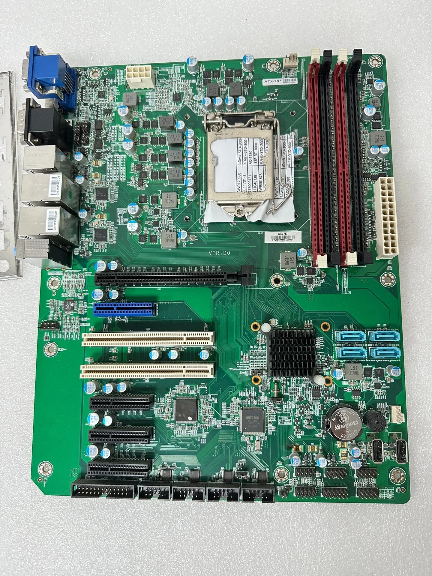 Известный бренд, реальная картинка материнской платы ATX-787, (тест и отправлено)