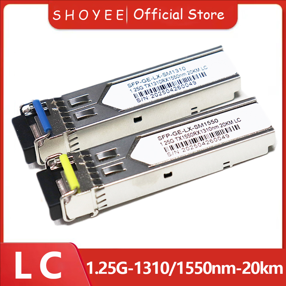 Neues SFP-Transceiver-SFP-Modul 1,25 G LC 1310 nm/1550 nm 20 km Faserschalter Kompatibles Modul mit optischem Schaltermodul