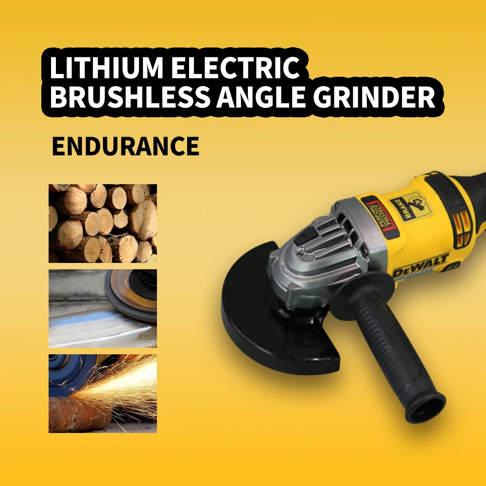 DEWALT-amoladora angular sin escobillas DCG414, corte de Metal/madera/tubería, carga de 100/125/150MM, pulidora, herramientas eléctricas