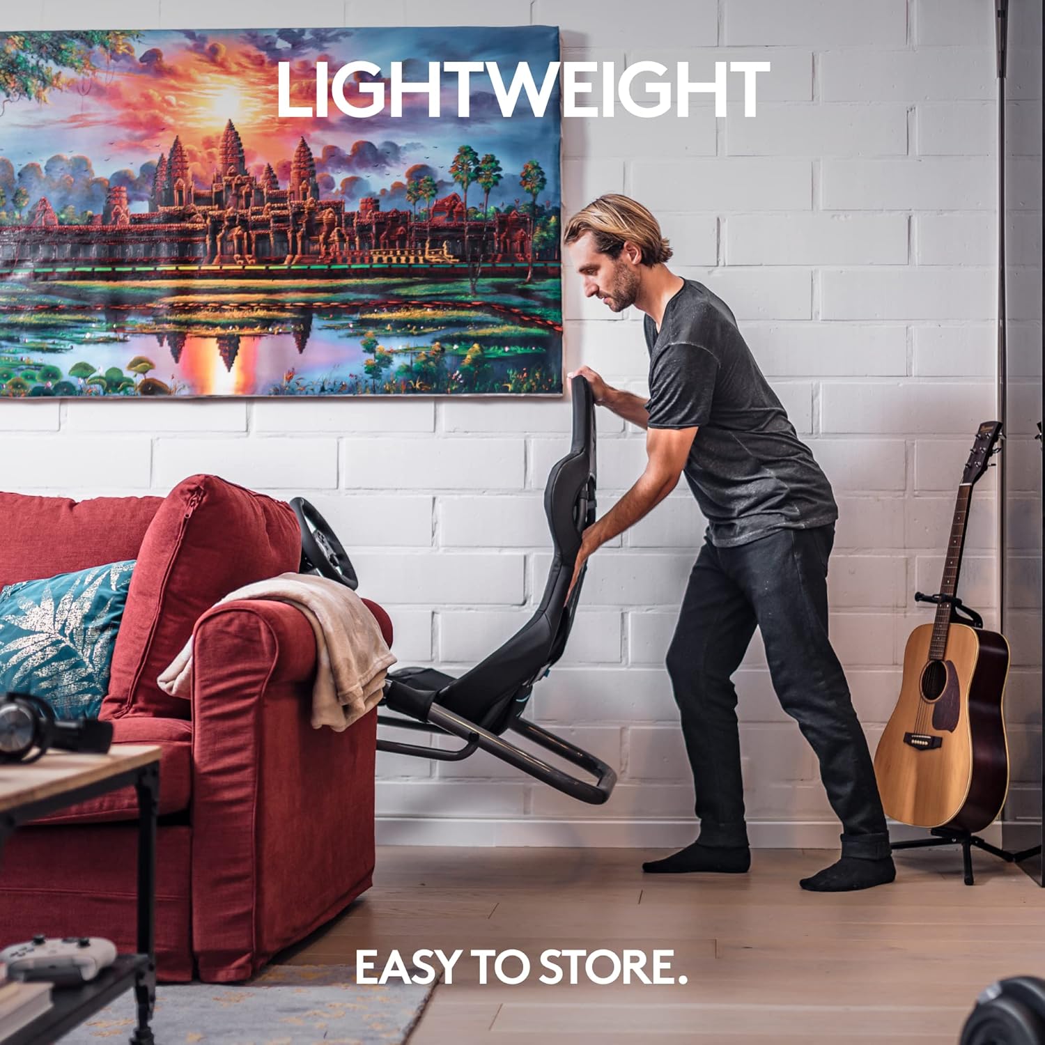 Logitech G Edition Sim Racing Cockpit  Fully Adjustable  Supports all Direct Drive Steering Wheels  Lightweight & Robust