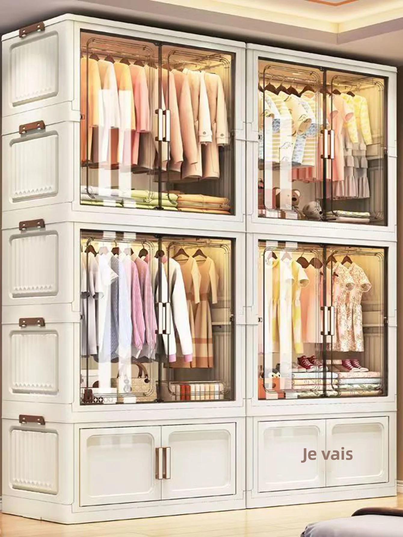 Armoire de rangement pliante, casier pliable mural, organisateur Compact pour la maison et le bureau, conception peu encombrante