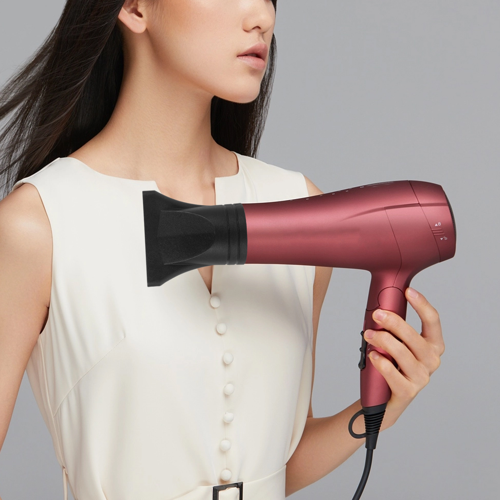 Nozel Pengering rambut, penyebar tiup, perlengkapan konsentrator pengganti pengering Salon sempit datar