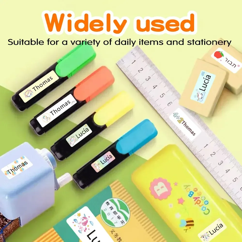 Multi Size Name Sticker Personlized First Name Waterproof Tag Custom Labels for Children Personal Scrapbook Kids School Label