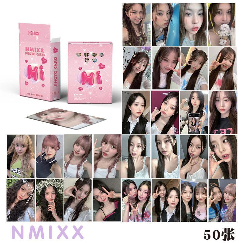 50 unids/set NMIXX ENTWURF AD MARE PICK LA álbum de tarjetas fotográficas Lomo tarjetas fotográficas NMIXX Kpop niñas nuevo álbum Fans regalo Lomo Kpop
