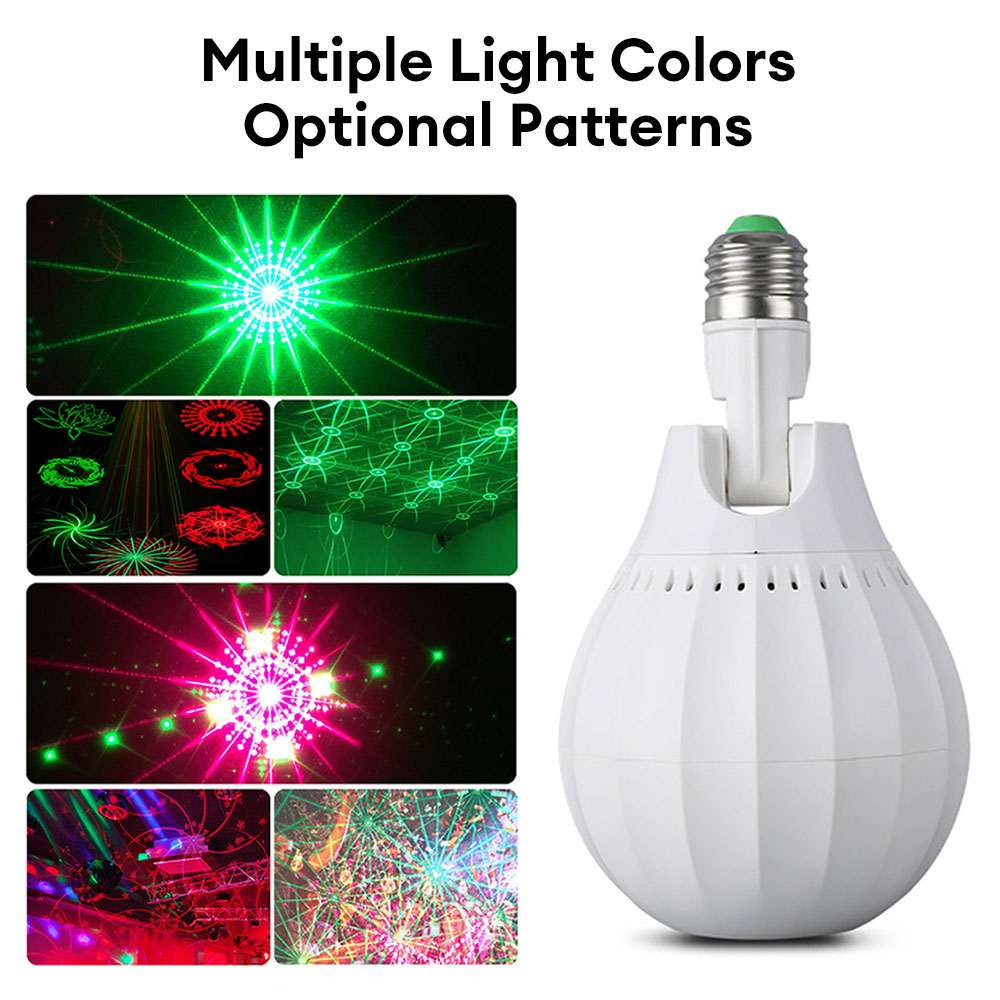 Mini Bühnen licht E27 Lampen kopf DJ Disco Beleuchtung Projektor Licht Party Club Heim dekoration Drehbare sprach gesteuerte Lichter
