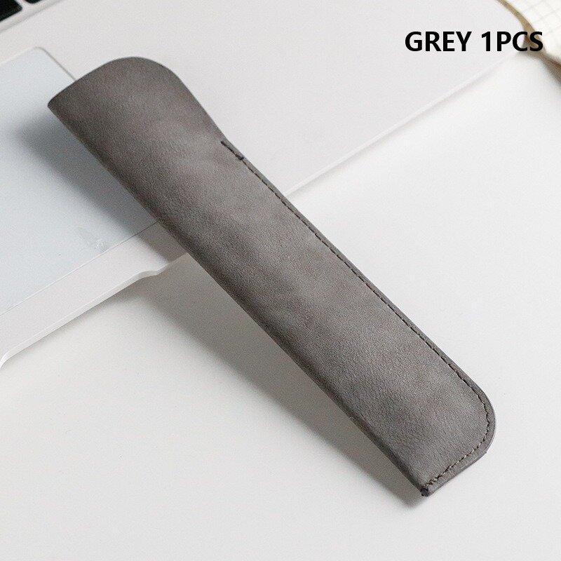 นุ่มดินสอสําหรับหนึ่งปากกา PU หนัง Pencilcase การเขียนวัสดุเครื่องเขียนกระเป๋าอุปกรณ์สํานักงานโรงเรียนของขวัญ