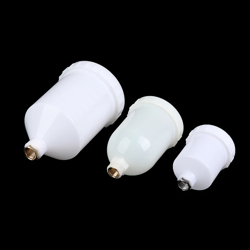 125/250/600ml Plastica Spray Vernice Tazza Spruzzatore Tazza Aria Gravity Feed Vernice Spray Pot Connettore Filettato Per Parti di Pistola A Spruzzo