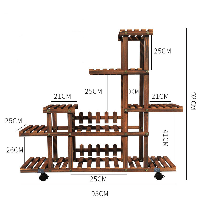 Support de fleurs de balcon domestique en bois massif multicouche, support de Pot succulent d'intérieur et d'extérieur, salon, bonsaï, support de Pot suspendu, Table