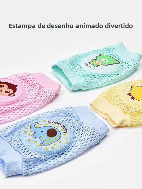 Protetor de Joelho para Bebês Versão Fina de Verão Almofada de Proteção para Crianças que Estão Engatinhando Auxiliar para Ap...