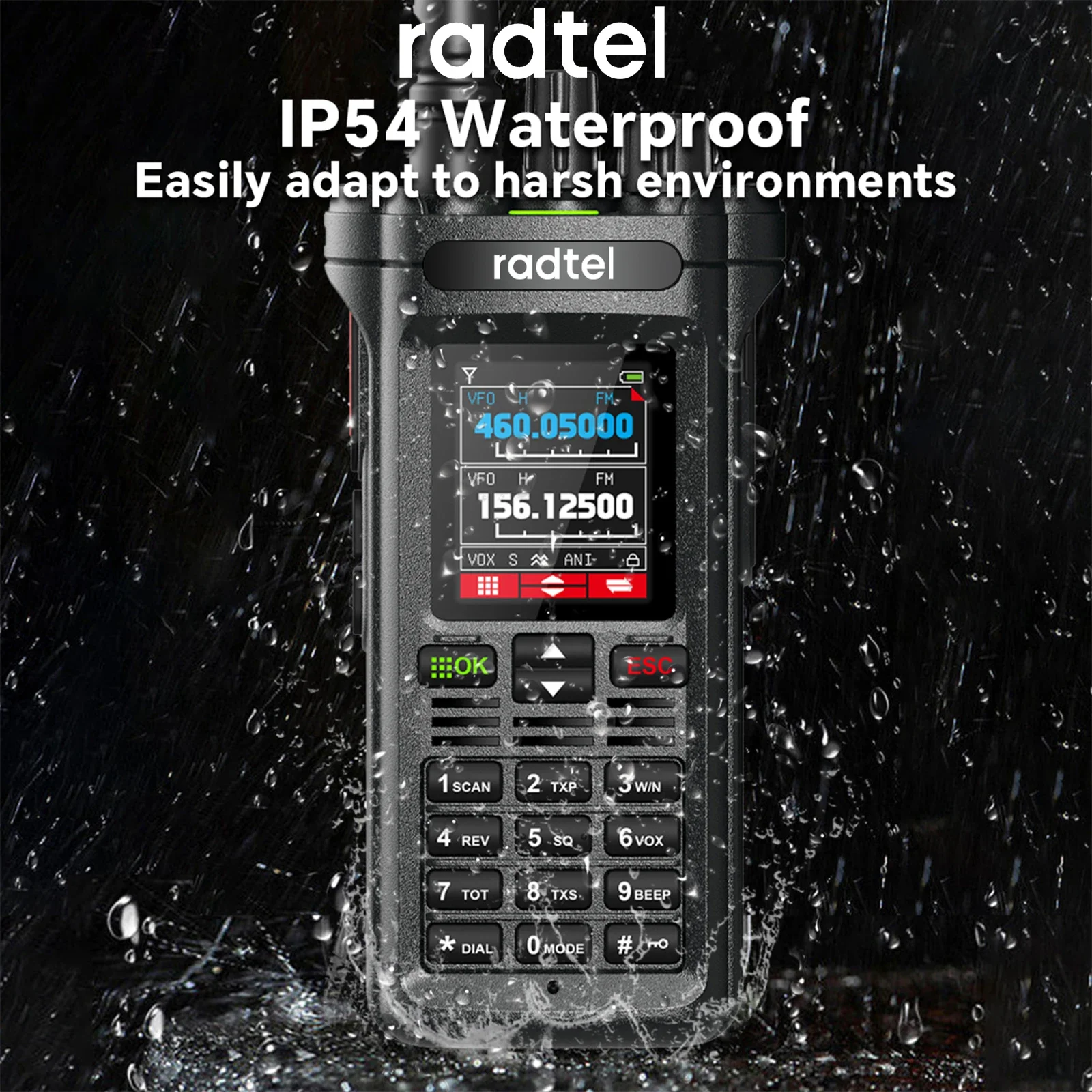 Radtel RT-751 10w 에어 밴드 워키 토키 듀얼 밴드 아마추어 햄 라디오 199CH HT USB-C 배터리 NOAA FM AM 양방향 라디오