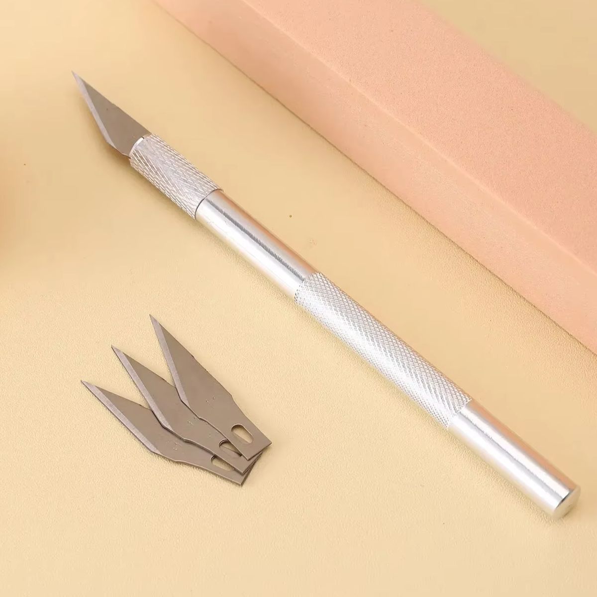 Engraving Craft Knife Non-Slip Metal Scalpel Carving Knife Craft Hobby Gold/Silver Color Utility Knife Stationery Art Supplies