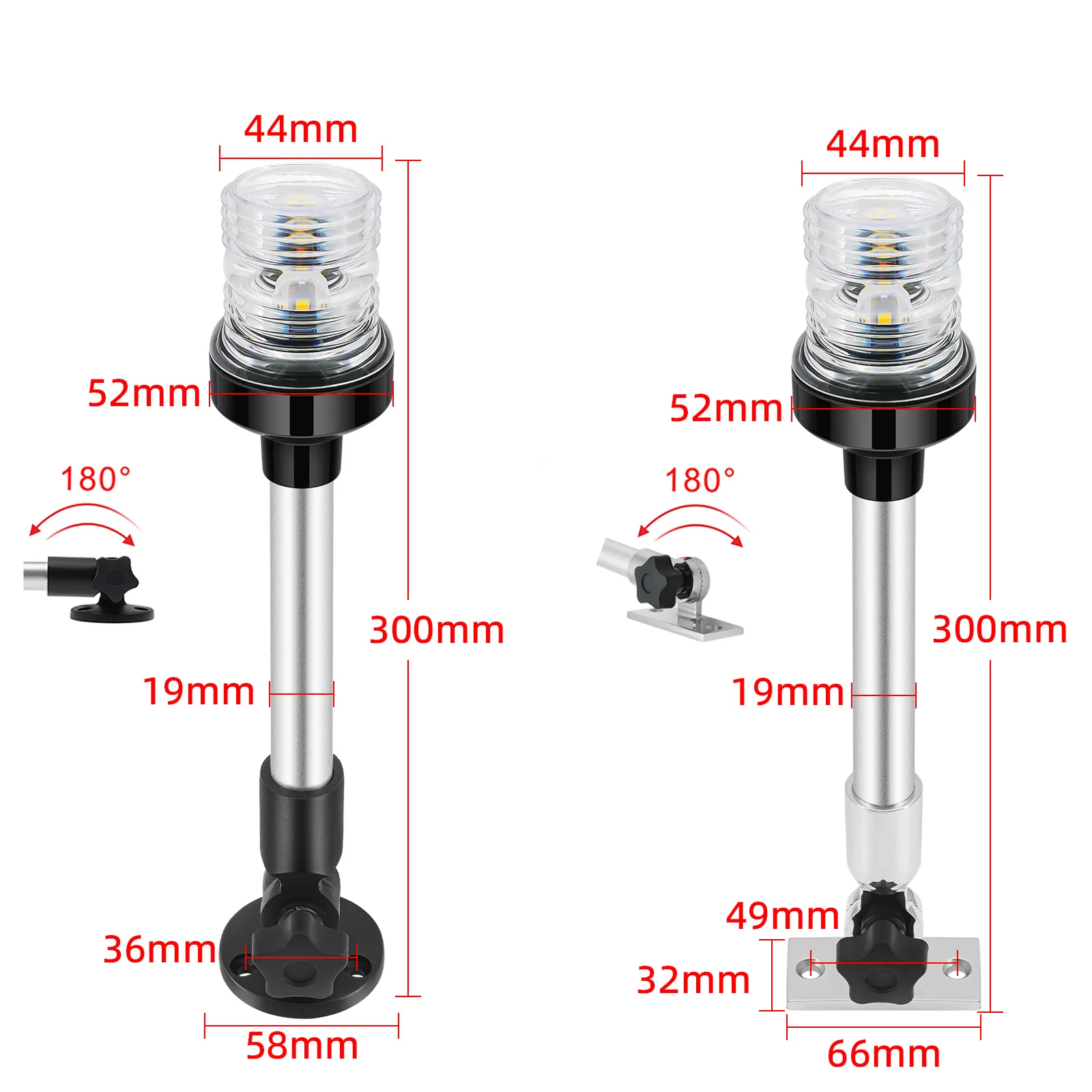 AD 12 V 24 V Segeln Signal Licht Boot Navigation Licht Falten 360 Grad LED für Yacht Marine Anker licht Boot Zubehör