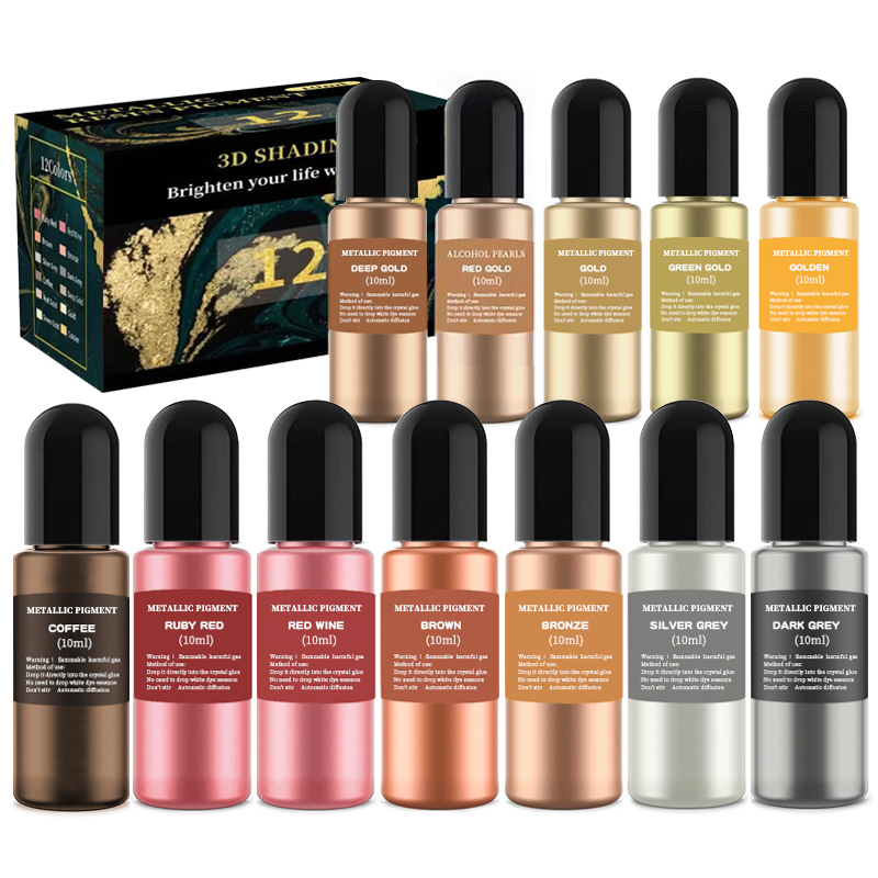 エポキシ樹脂顔料セット液体着色剤キャンドル染料顔料 DIY UV 樹脂モールドキャンドル石鹸着色染料セット樹脂工芸品