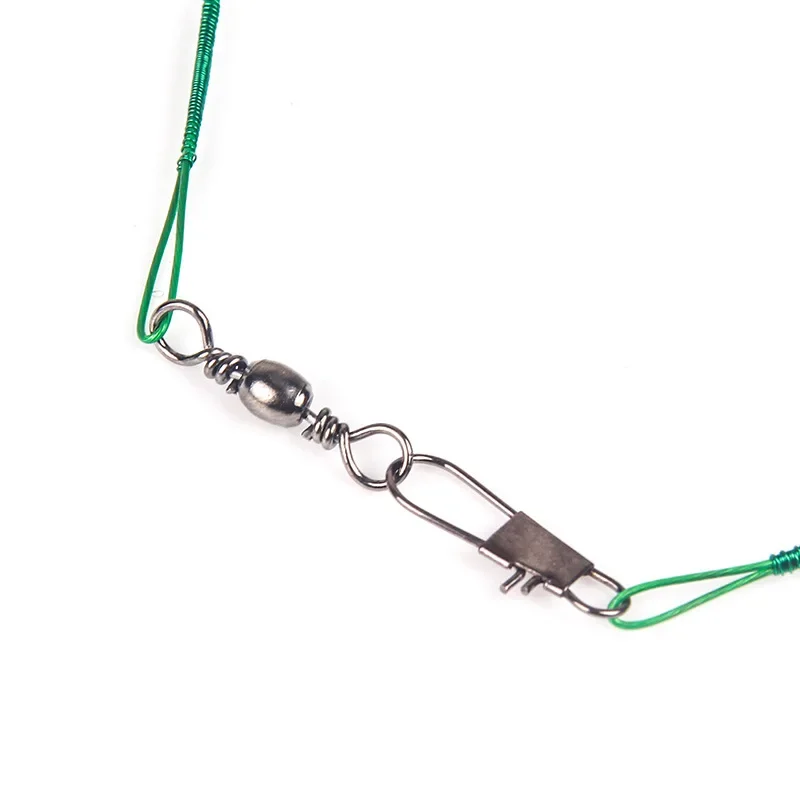 Aorace 20 Chiếc Chống Cắn Thép Không Gỉ Dây Câu Cá Dây Thép Lãnh Đạo Có Tay Phụ Kiện Câu Cá Lõi Chì Dây Xích Dây Câu Cá 15CM-50CM