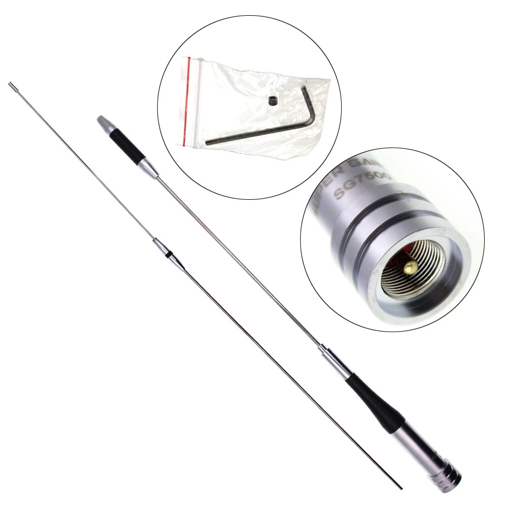 Kim Cương VHF Uhf An Ten SG7500 Di Động Trên Xe Hơi Ăng Ten 144/430Mhz SG-7500 Cao DBi Anten Độ Lợi Cho KT-8900D KT-8900 BJ-318