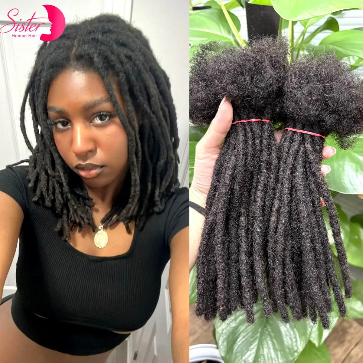 8 Polegada 0.6cm de espessura dreadlock extensões de cabelo humano regular locs extensões para mulheres homens crianças completo artesanal permanente locs