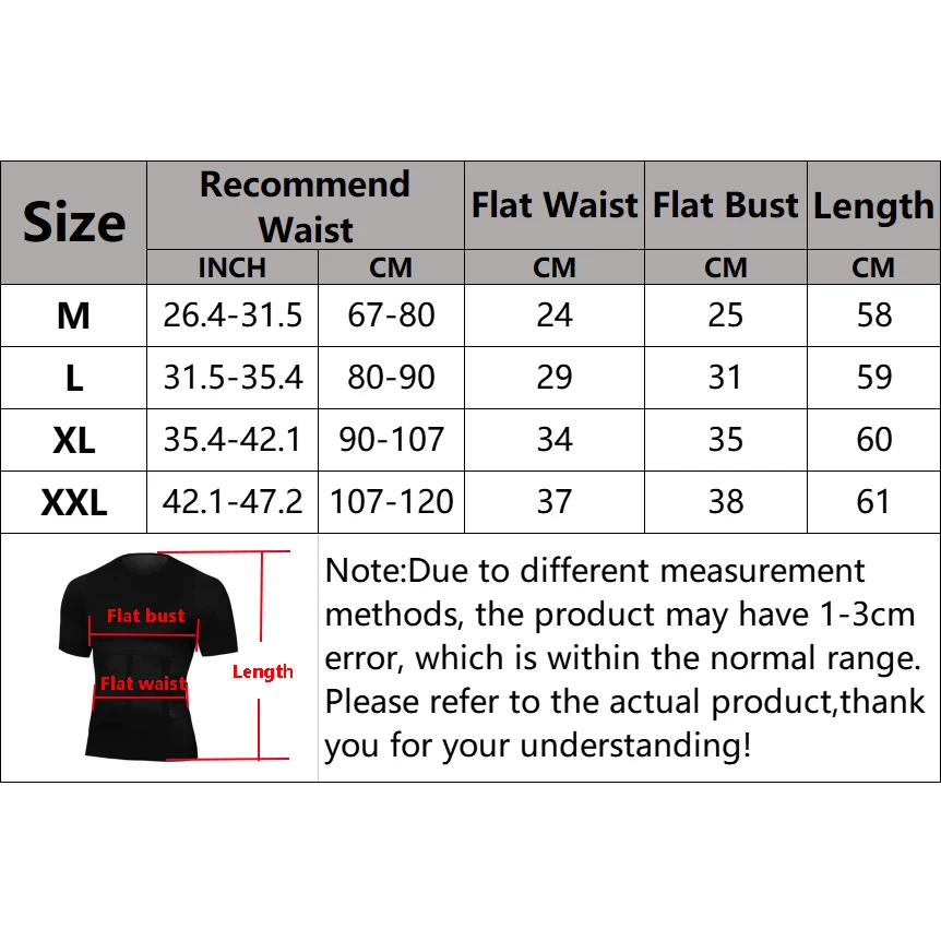 Mens Slimming Body Shaper Compression Shirt Tummy Control Slimmer Shapewear Gynecomastia Undershirt Posture Corrector Tops