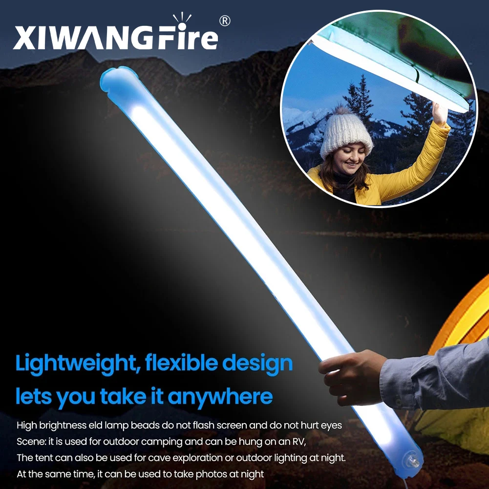 Nueva tienda de campaña ligera portátil, interfaz USB, luz para acampar al aire libre, luz inflable plegable
