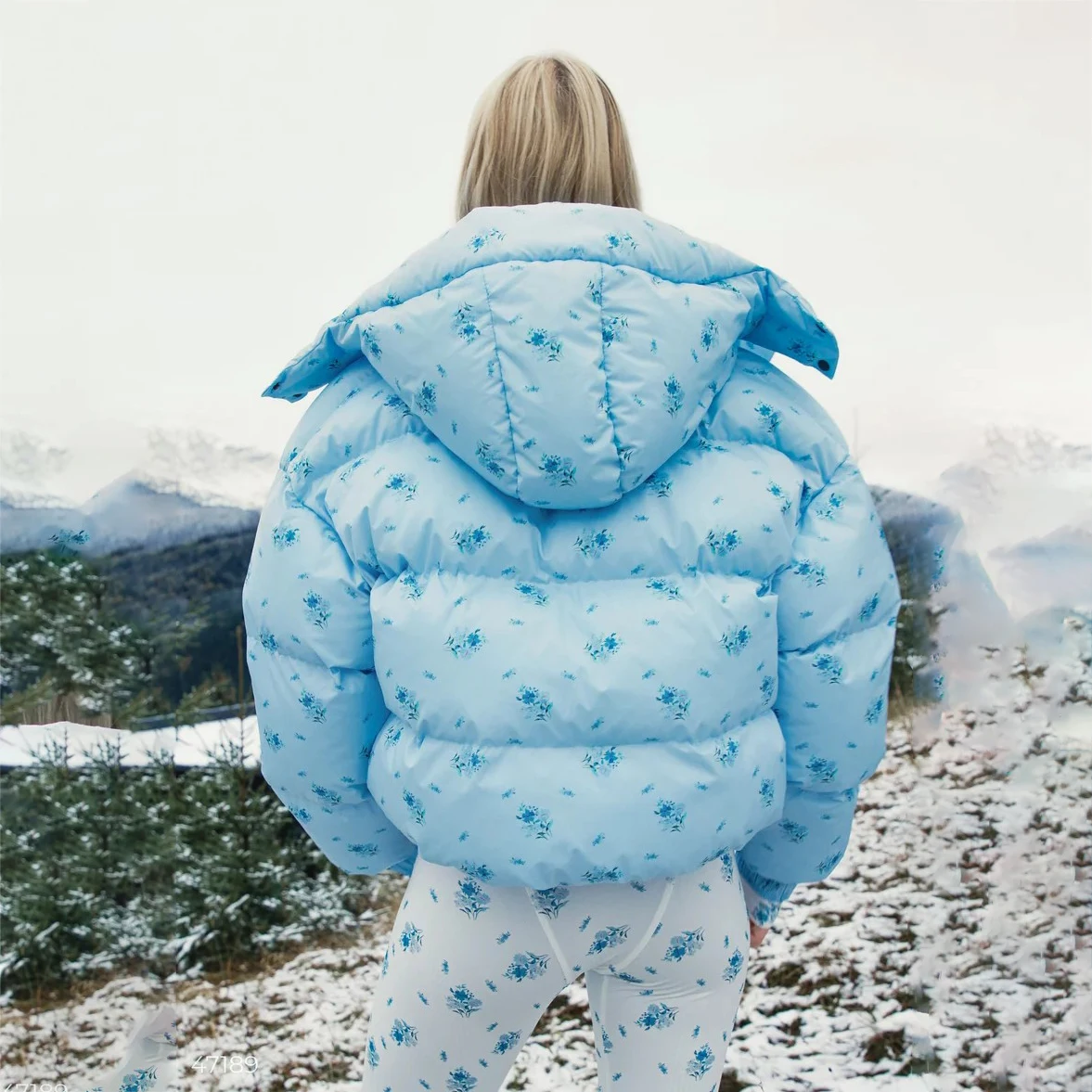 ฤดูหนาวผู้หญิงซิปกระเป๋า 2025 ใหม่ Causal Coat ผู้หญิงฤดูหนาวแฟชั่นดอกไม้ Hooded JACKET ฤดูหนาว WARM JACKET สําหรับผู้หญิง