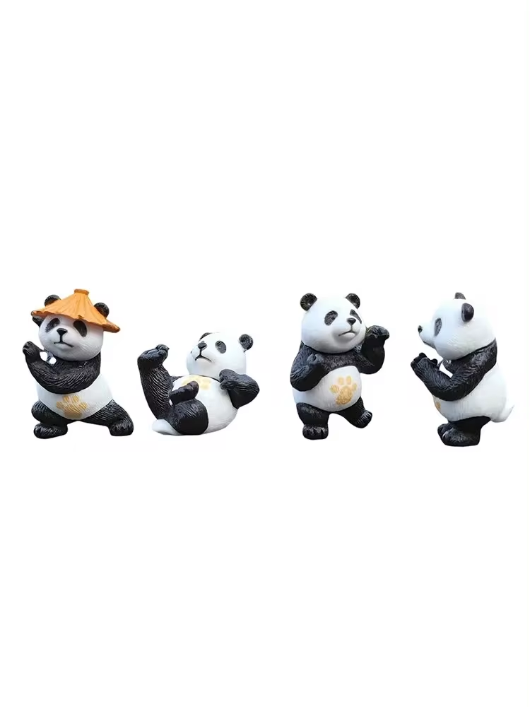 4 teile/satz Panda Design Auto Ornamente Auto Center Konsole Ornamente Büro Schreibtisch Ornamente Kleine Auto Innen Dekoration