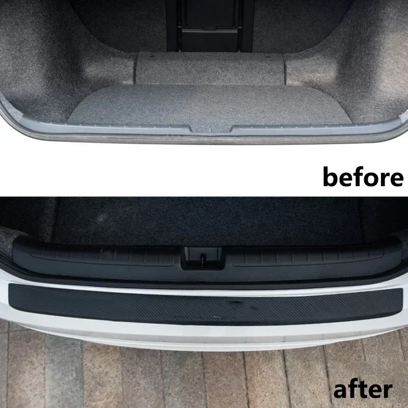 5 pcs/4 pcs set Koolstofvezel Drempel Bescherming Strip Universele Anti-kras en Anti-collision Deur decoratieve Strip Sticker