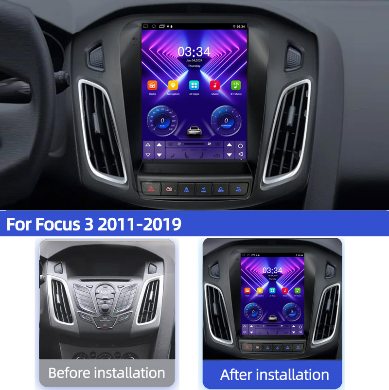 8Core 2 Din Android 12 Car Radio for Ford Focus 3 Mk 3 2011 2012 - 2019 Multimedia Video Player 2Din Carplay Auto Stereo DVD