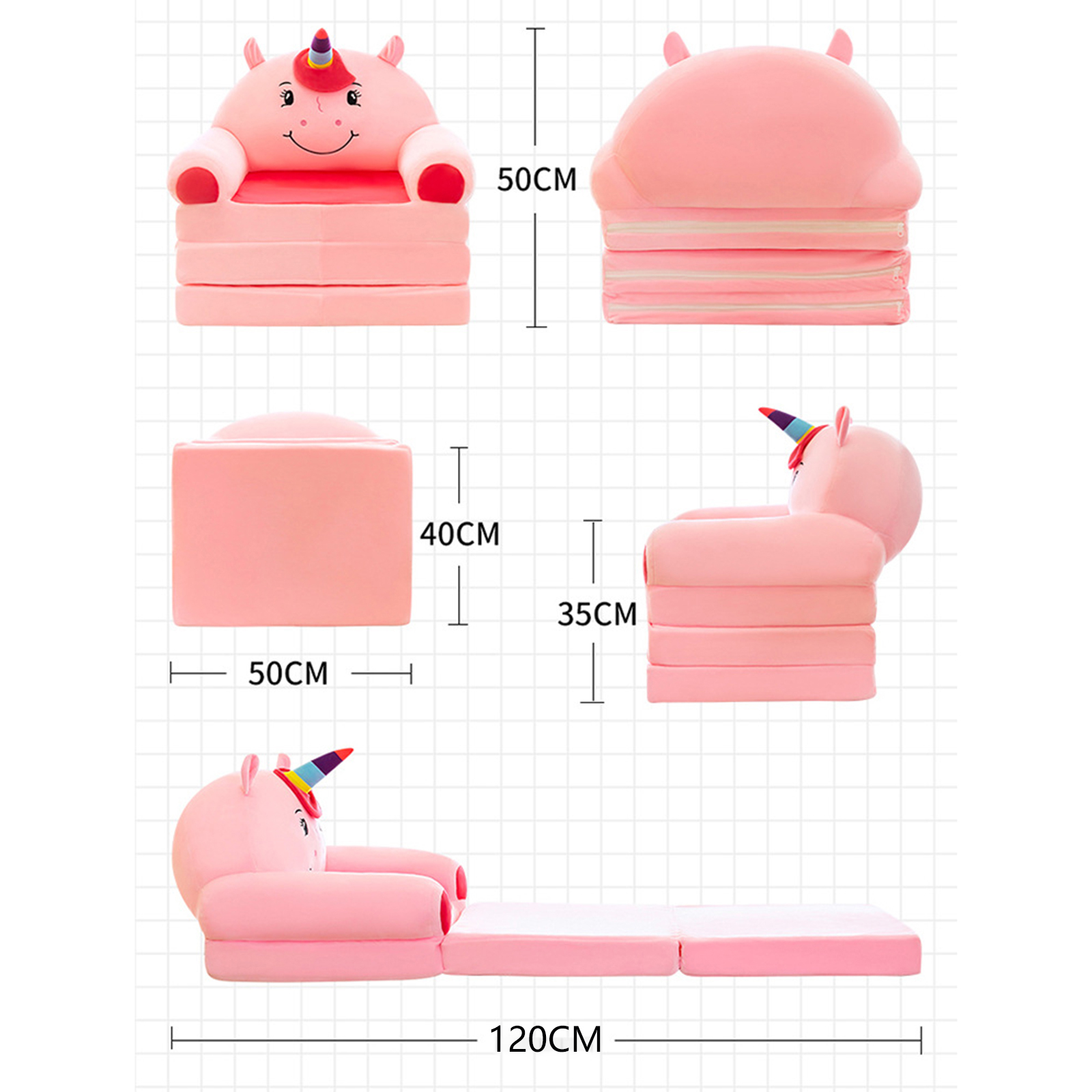 Funda de asiento de silla para niños, cubierta de sillón encantadora para sala de estar