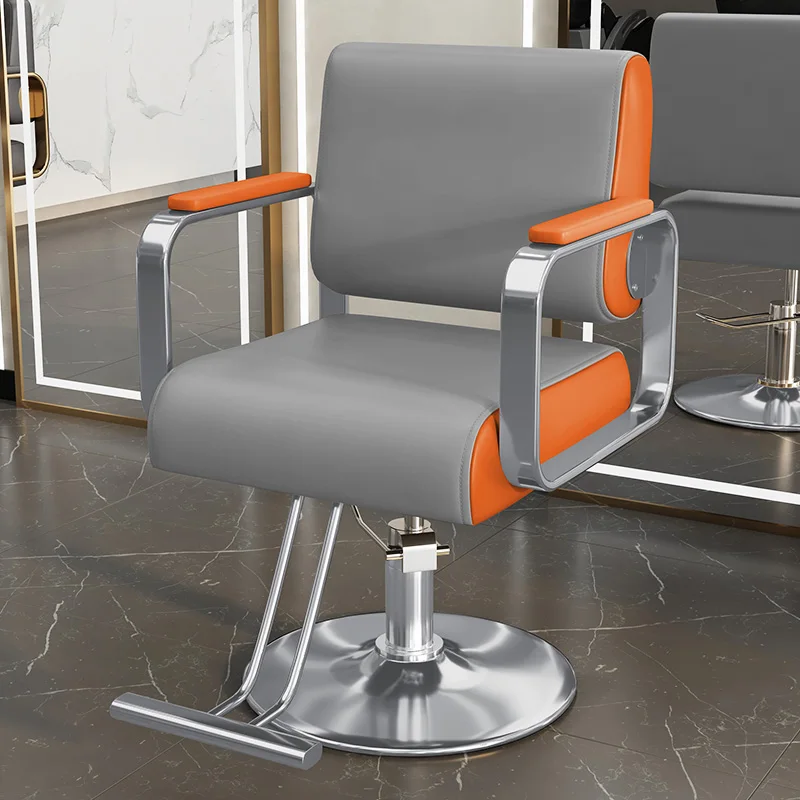 ChimBarbershop-Chaise de barbier dorée personnalisée, meuble de salon de beauté