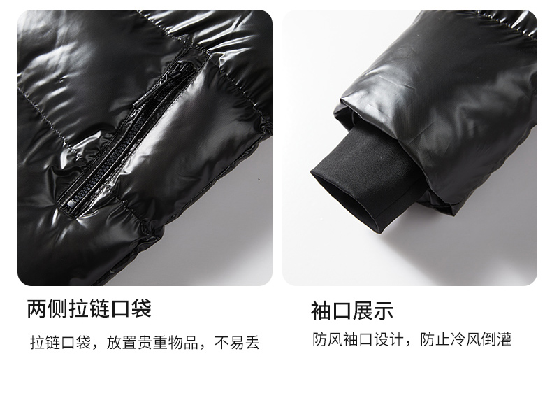 Parkas com zíper com capuz masculino, jaquetas puffer, roupas de algodão acolchoadas, monocromáticas com capuz, impermeáveis, quentes, casacos de inverno