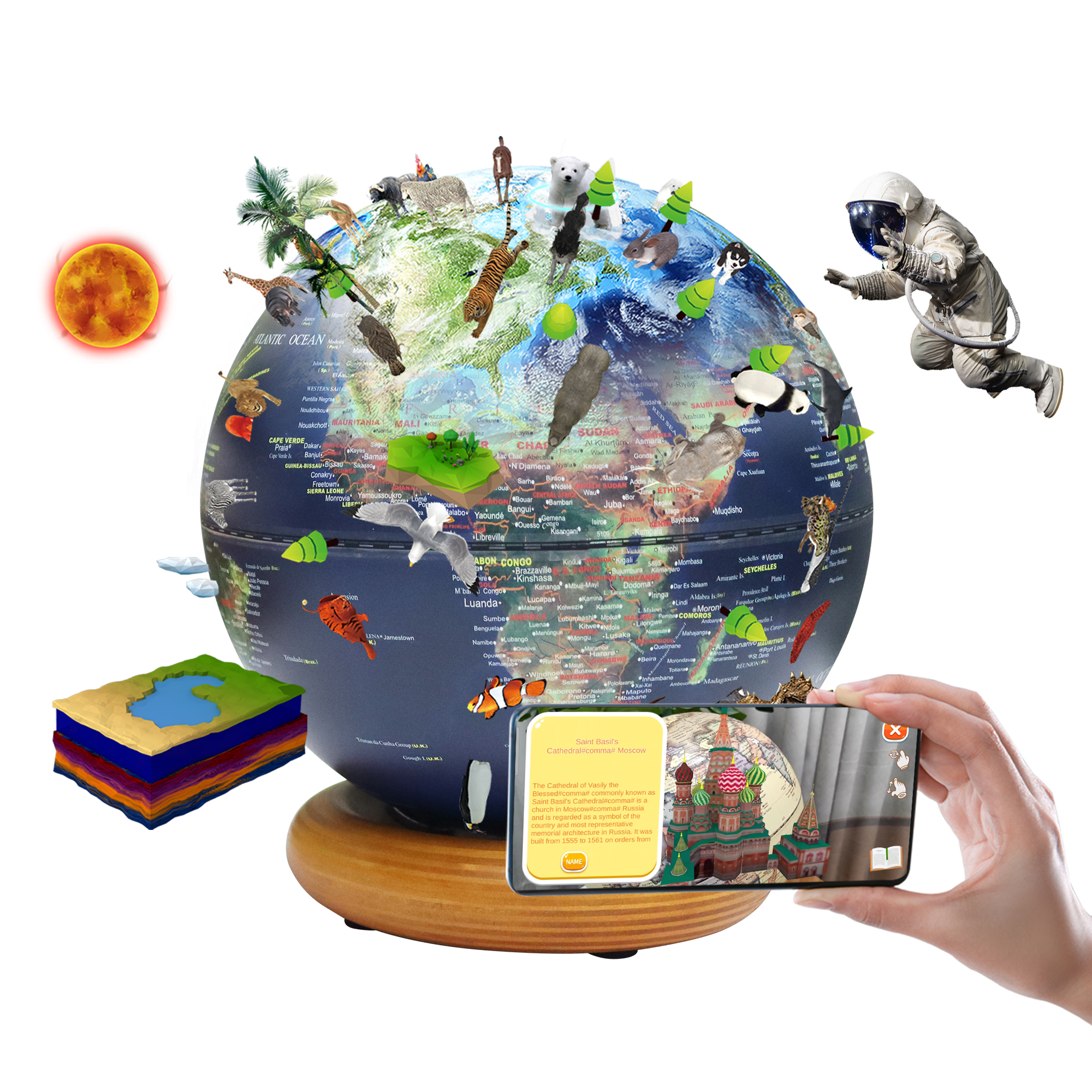 Smart Educational Globe for Kids Interactive AR Toy Ideal for Preschool Learning Birthday Gift for Boys and Girls STEM Toys