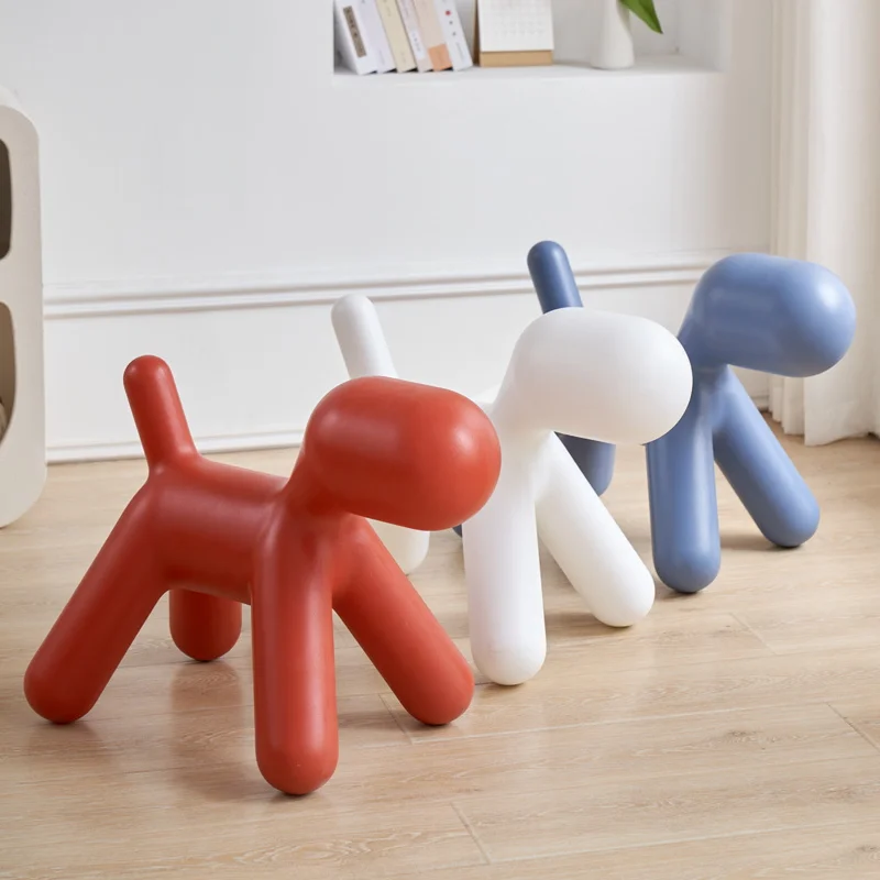 Nordic Balloon Dog Style Chair Simple Home Living Room Small Stool Animal Seat Cartoon Puppy