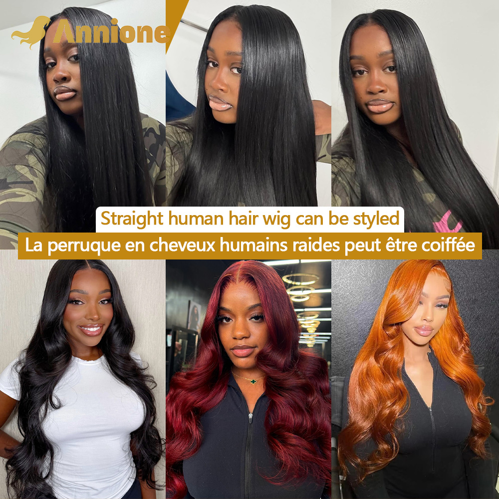30 inch Glueless Wigs Human Hair Ready To Wear 6X4 Brazilian Straight HD Lace Front Human Hair Wig 100% Human Hair Wigs Glueless