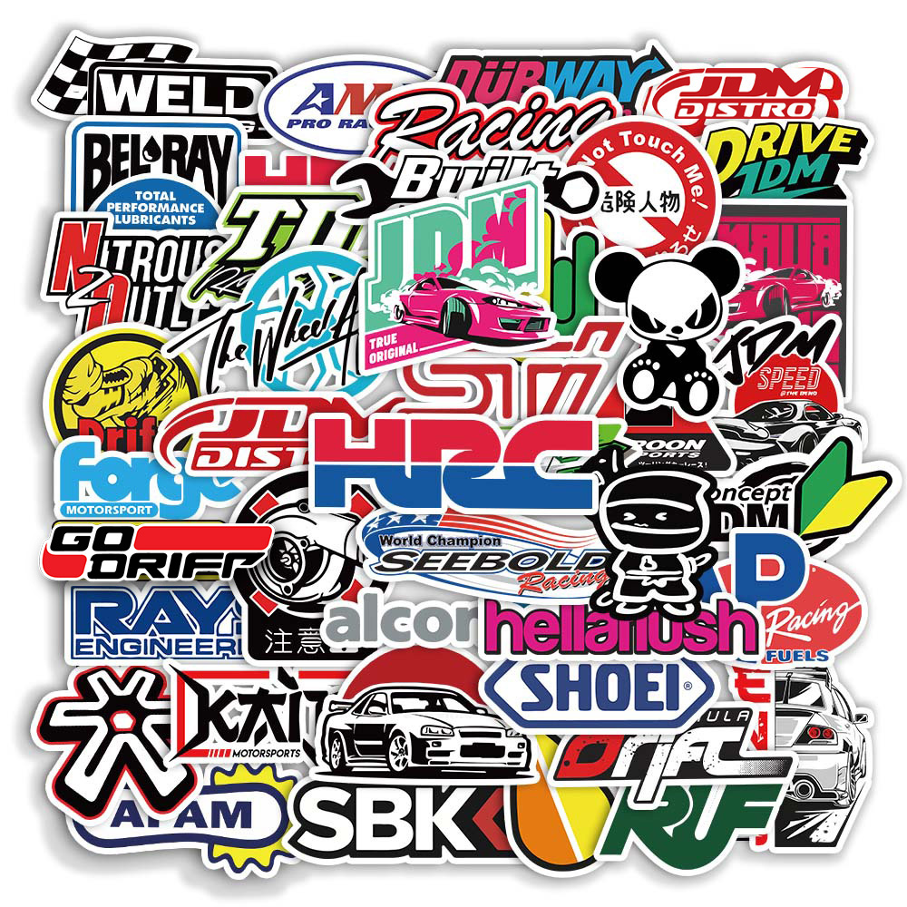 10/20/50/100pcs Cool JDM Stickers Auto Wijzigen Motorfiets Scooter Fiets Skateboard Laptop graffiti Vinyl Decals Sticker Bom
