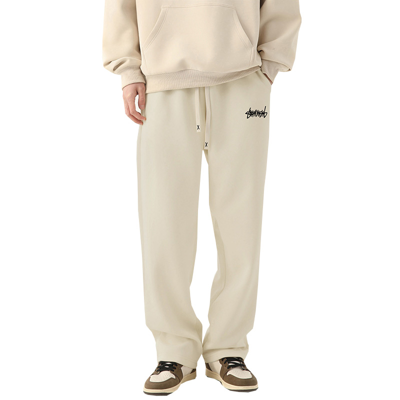Pantalones para correr de pierna recta de color sólido para hombre, adecuados para deportes casuales como correr, gimnasio y actividades al aire libre.